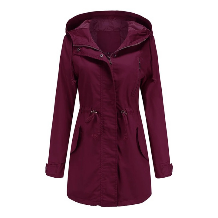 Stylish women's summer jacket, long fit Amira model, ideal everyday lightweight outerwear.
