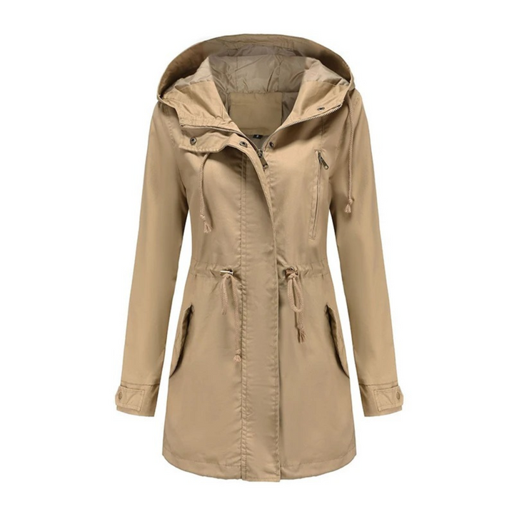 Chic women's lightweight long fit summer jacket, Amira model, ideal for stylish everyday wear.