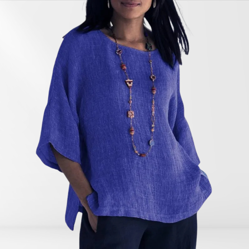 Comfy women's long sleeve shirt. Breathable, lightweight & relaxed fit, a stylish choice for casual everyday fashion.