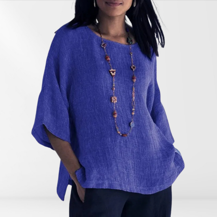 Comfy women's long sleeve shirt. Breathable, lightweight & relaxed fit, a stylish choice for casual everyday fashion.