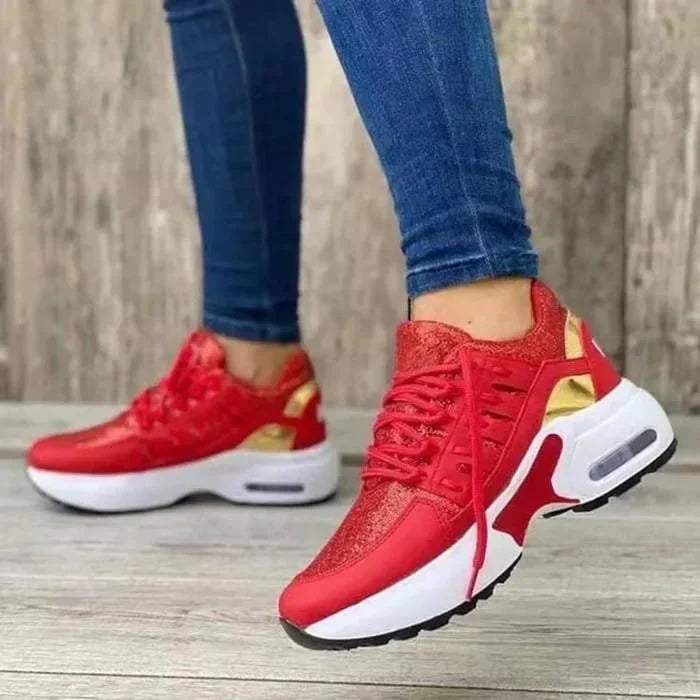 Livia women's orthopedic sneakers: stylish comfort footwear with arch support, perfect for walking & everyday wear.