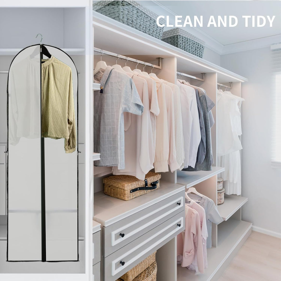 Premium long garment storage bag, 70.87 inches, ensures clothing protection & closet organization.
