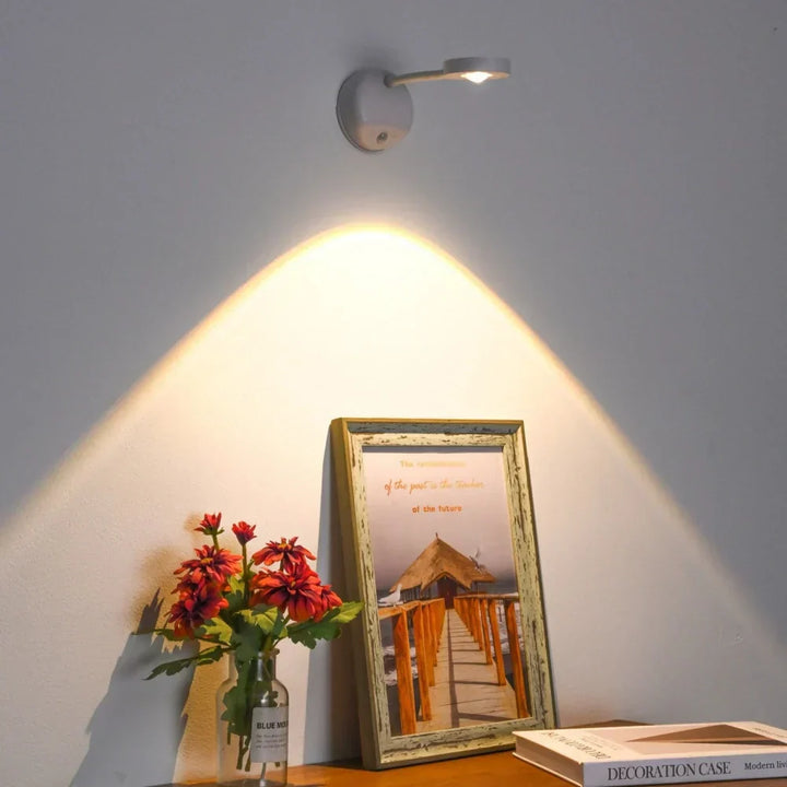 Versatile LumaFlex motion sensor light, rechargeable and dimmable, great for indoor use.
