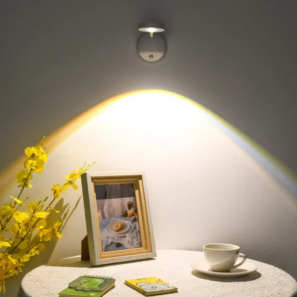 Accent lighting solution: LumaFlex wireless LED spotlight with motion sensor, easy to install.