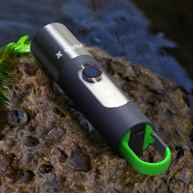 LumaZoom zoomable LED flashlight, super bright light for outdoor, camping, tactical, emergency.