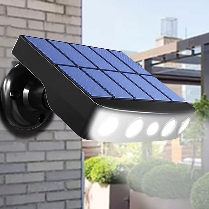 Weatherproof solar pathway light with motion detection for energy-saving illumination