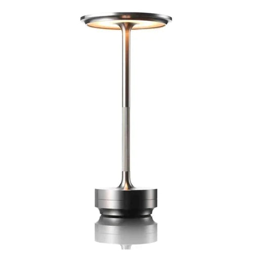 Stylish Luna Glow LED table lamp, providing warm ambient light.