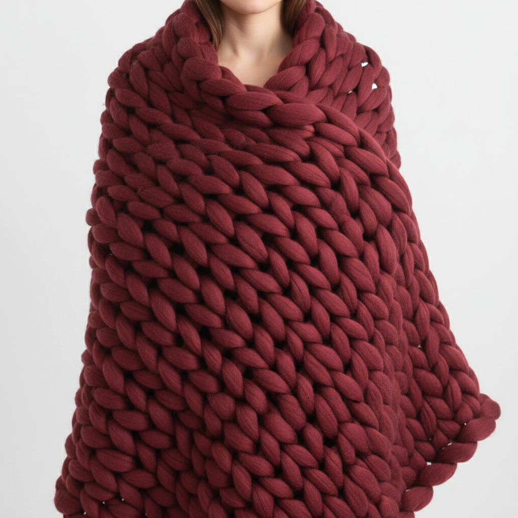 Unisex chunky wool yarn in a neutral tone, versatile for various knitting and crochet designs.