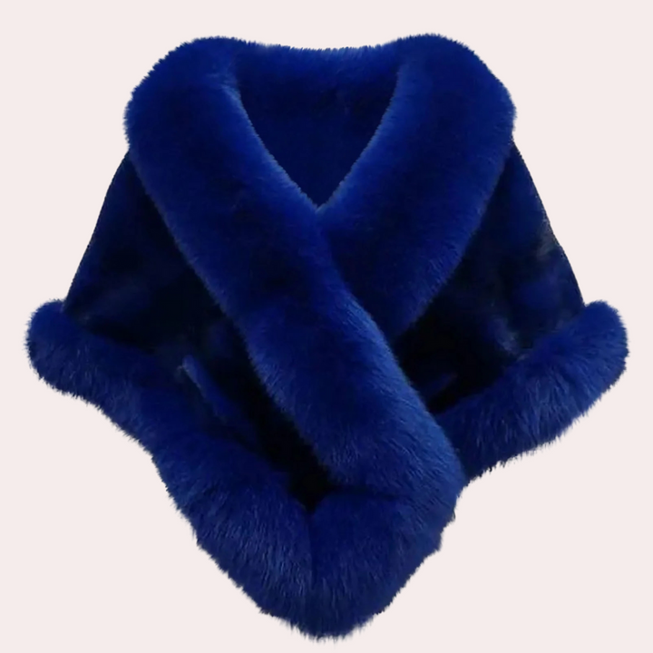 Fashionable women's faux fur scarf, a warm and elegant winter accessory. Soft and stylish, ideal for cold weather.
