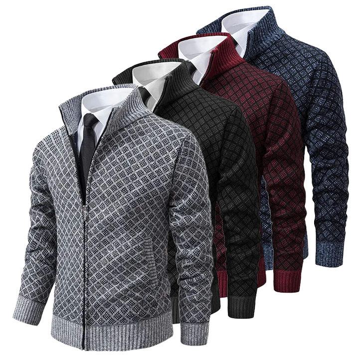 Elegant Oliver men's knitted sweater with long sleeves, offering stylish comfort for casual winter fashion.