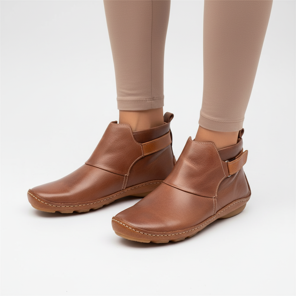 Leah luxurious women's walking shoes with orthopedic arch support, adjustable fit for daily wear.