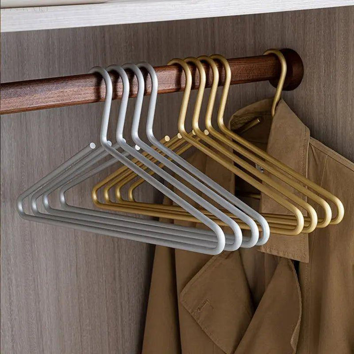 Durable metal anti-slip coat hangers. Premium design for effective closet storage & clothing care.