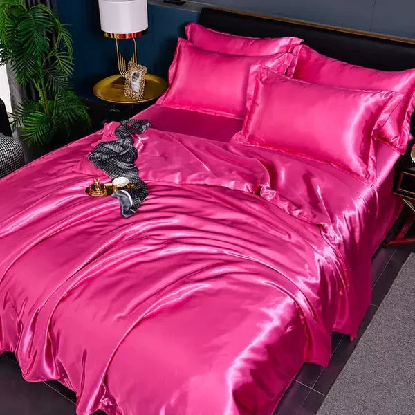 Modern satin duvet cover, bringing luxury and comfort to your bedroom, smooth and elegant.