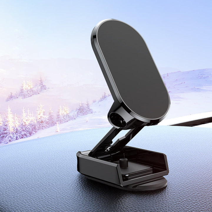 Magnetic car phone mount, MagMount Fold, keeps phone secure & accessible.