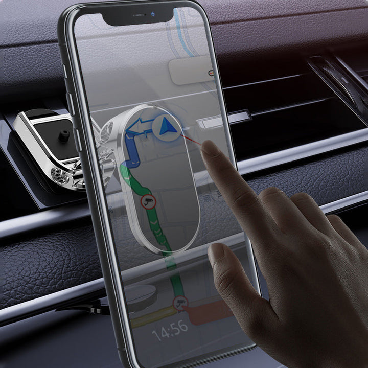 MagMount Fold universal magnetic phone holder, perfect for car dashboards.