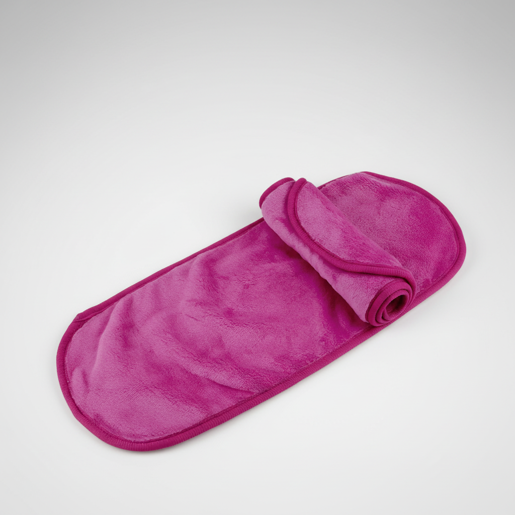 Eco-friendly microfiber cleansing cloth dissolving makeup, gentle on skin