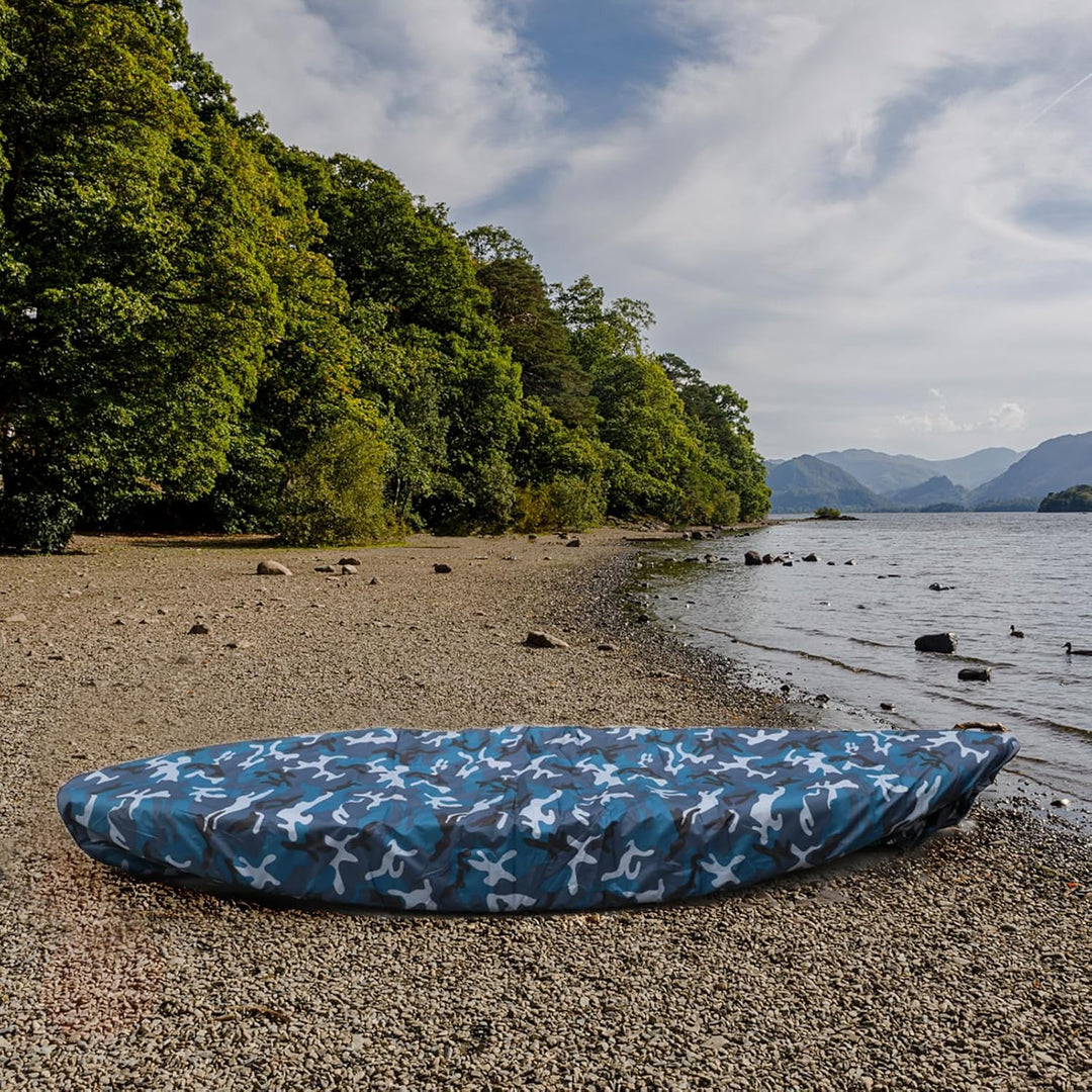 Waterproof UV-resistant kayak cover from Marivor, featuring secure adjustable straps