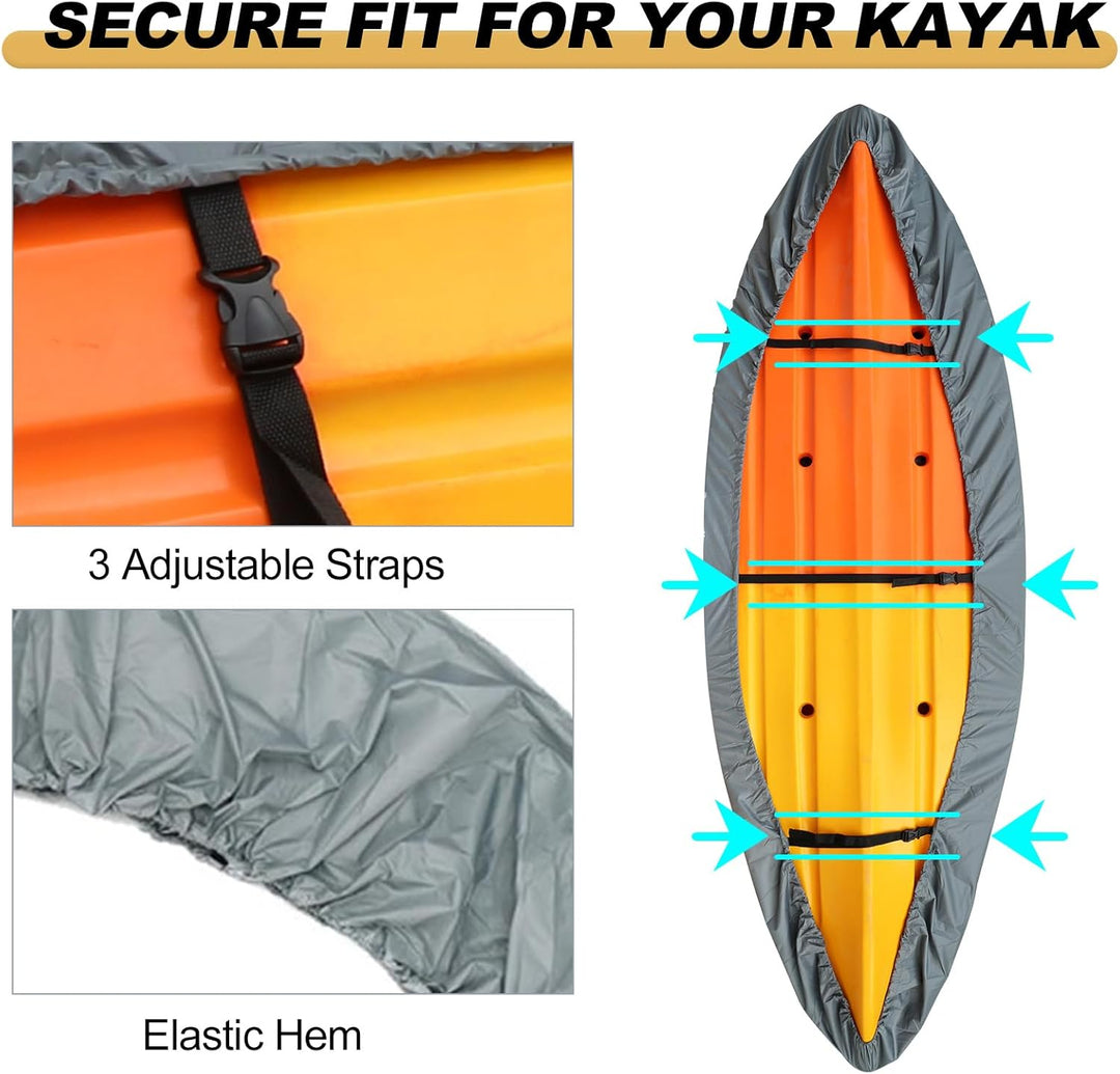Marivor kayak cover, durable waterproof, UV-resistant, with integrated adjustable straps