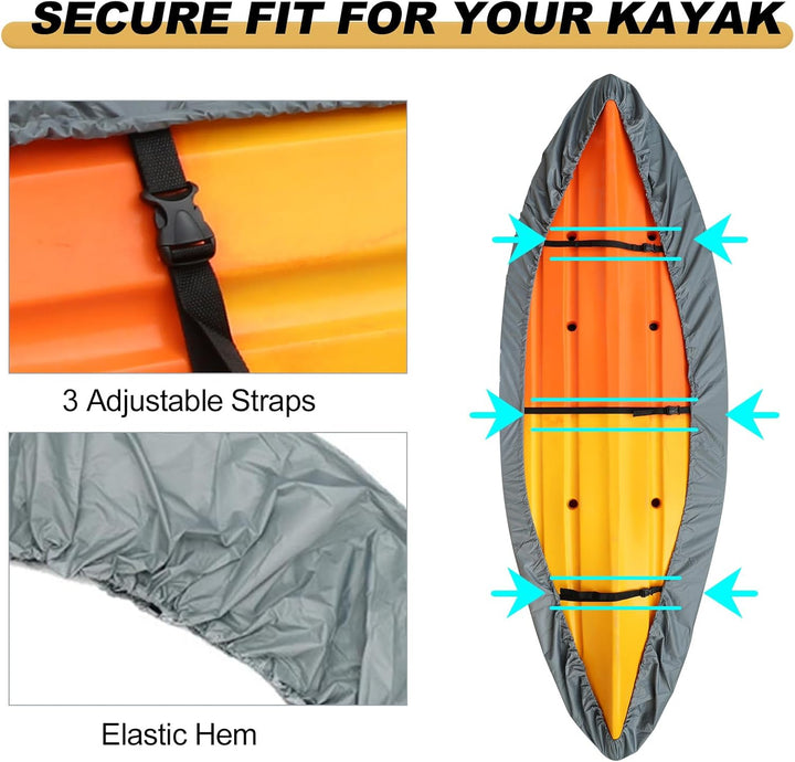 Marivor kayak cover, durable waterproof, UV-resistant, with integrated adjustable straps