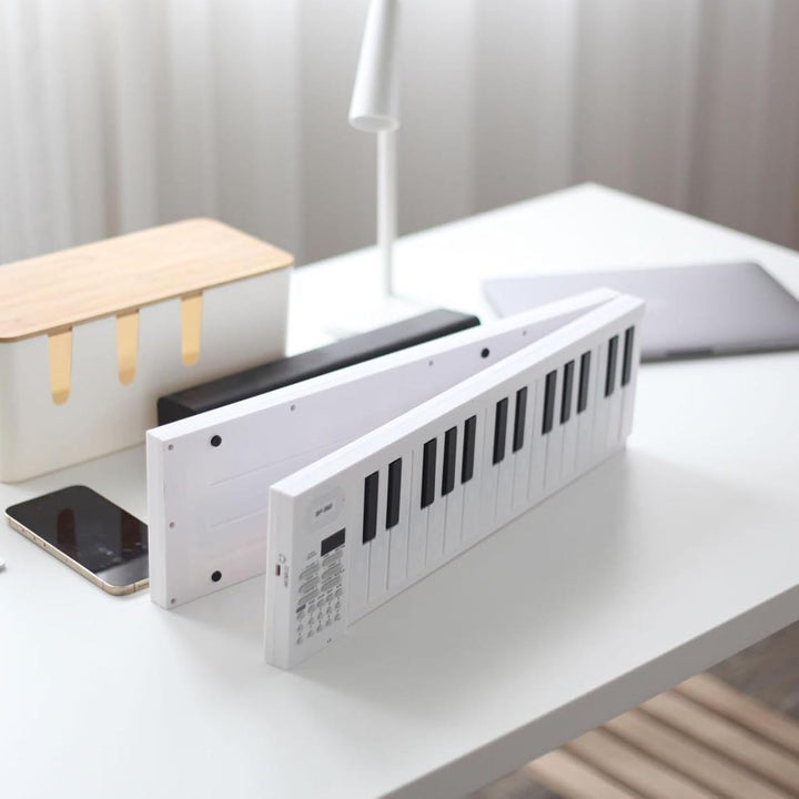 Close-up of the recording and playback functions on the Meliora 61-key electronic keyboard.