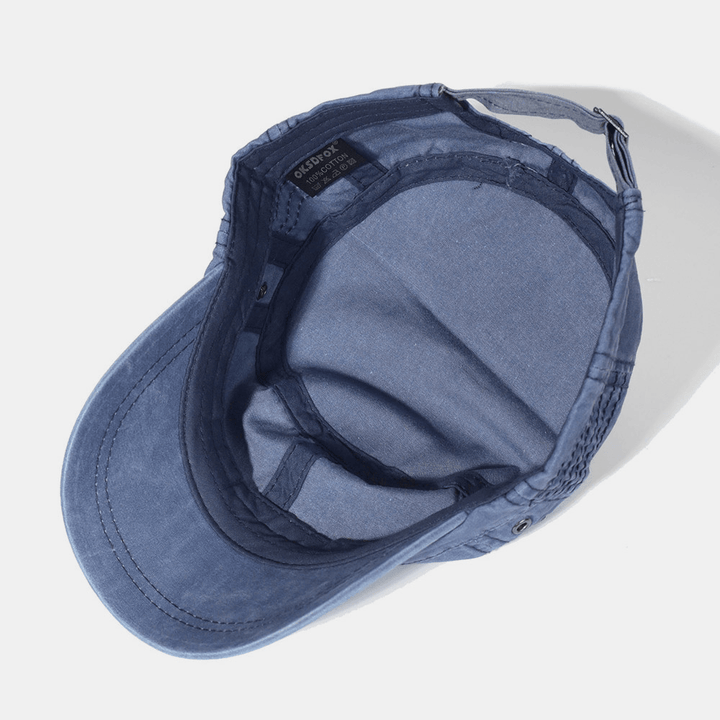 Khaki men's adjustable military style cap, durable cotton headwear for everyday rugged fashion.