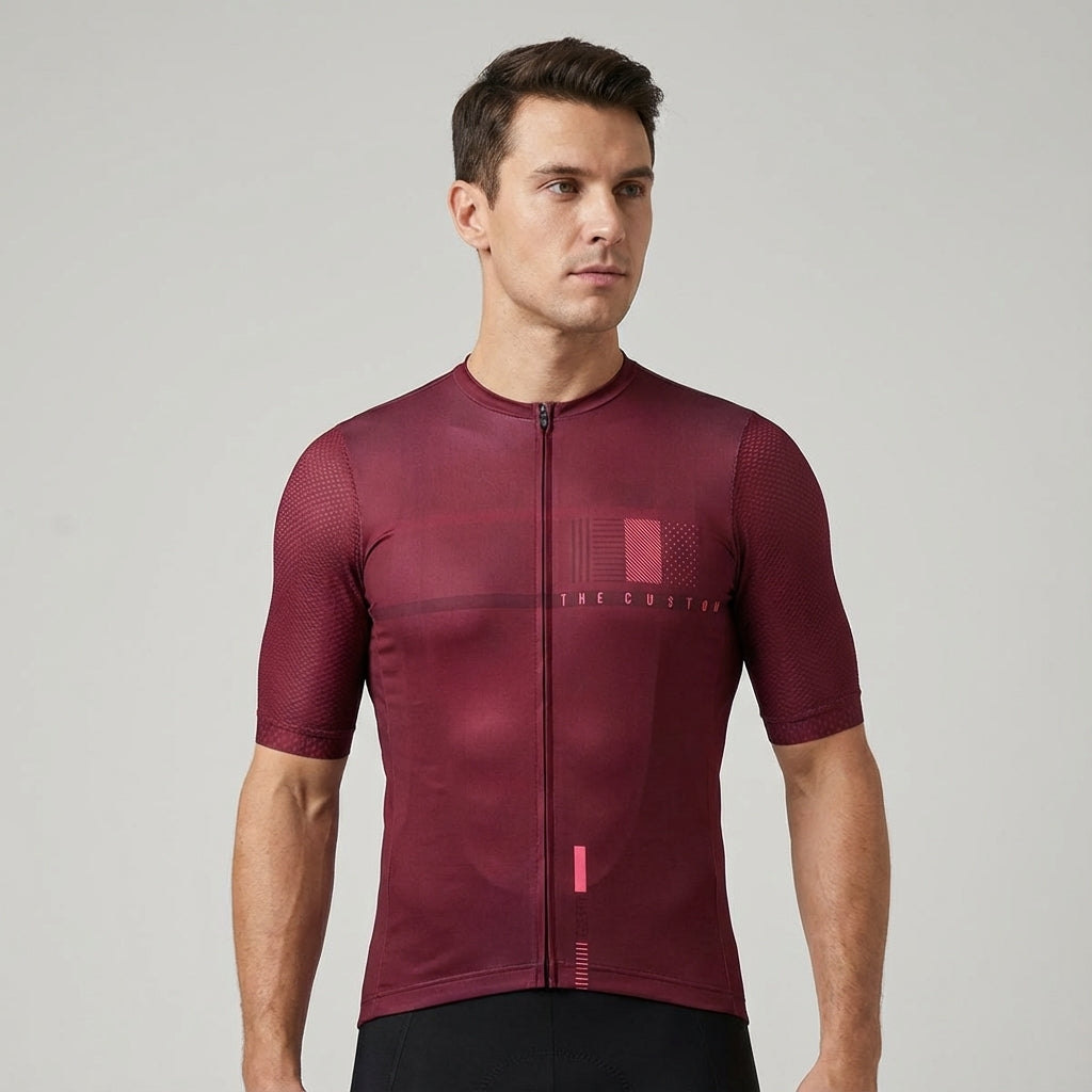Back view Men's Leslie Short Sleeve Cycling Jersey, aero fit, mesh for ventilation, activewear