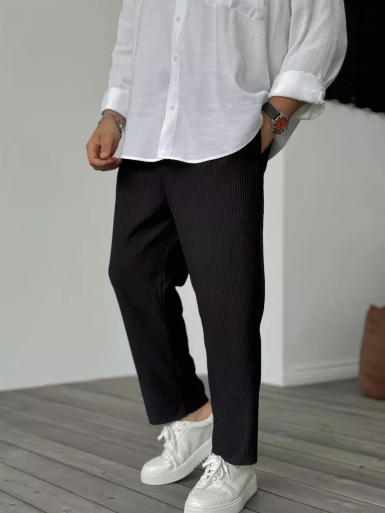 Elegant men's luxury trousers, featuring super soft fabric for ultimate comfort & a modern tailored fit.