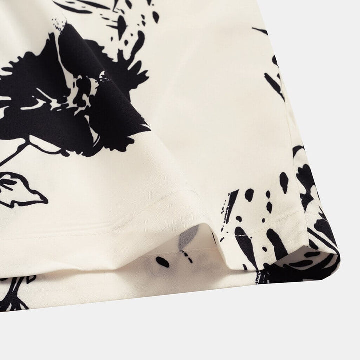 Lightweight men's short sleeve tropical print shirt, perfect for embracing summer fashion and vacation vibes