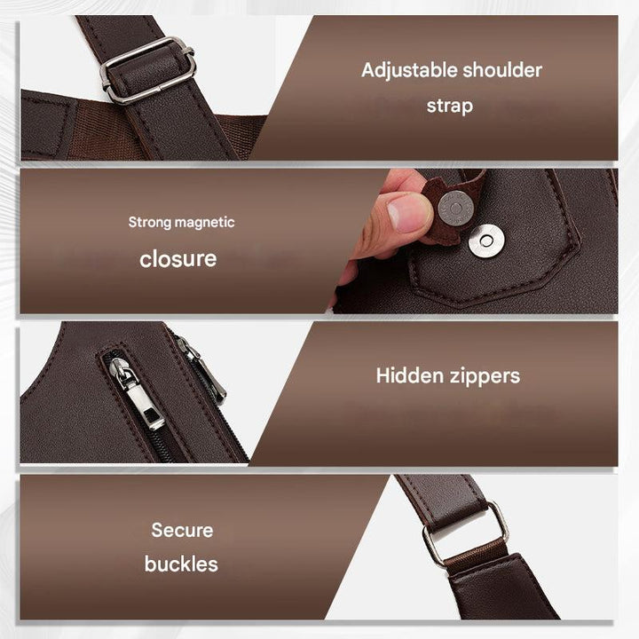 Versatile men's anti-theft cross body arm bag, ShadowCarry Pro, for secure essentials.
