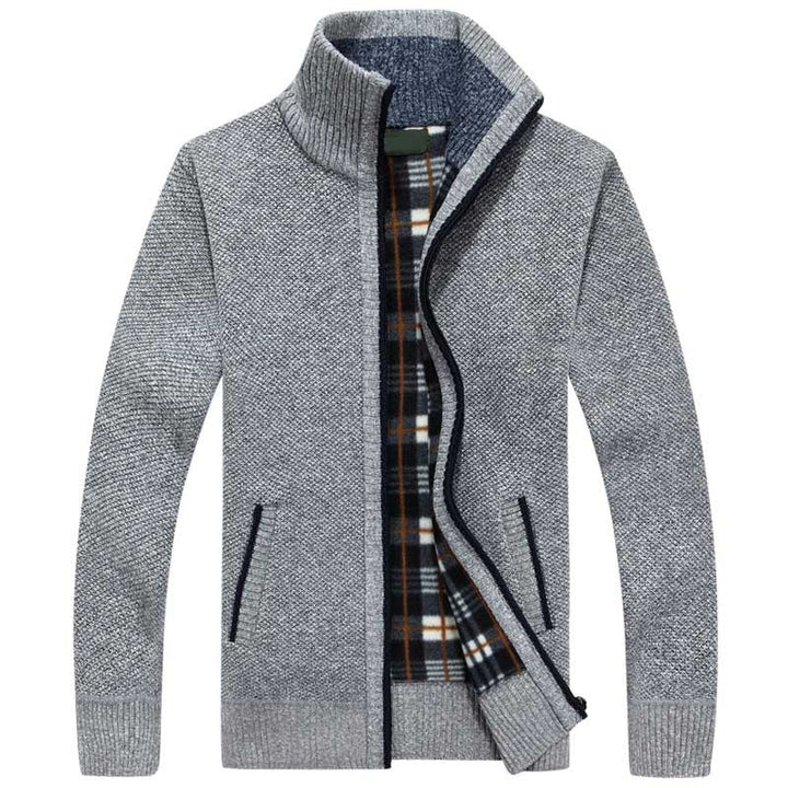Man wearing Atlas style casual vest cardigan, great for smart casual layering, winter fashion & everyday comfort.