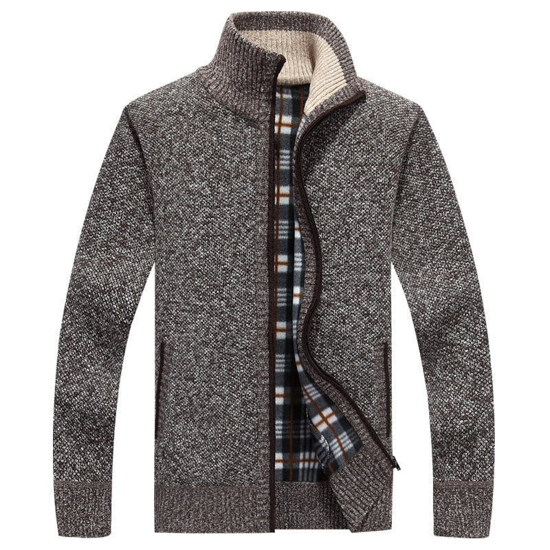Back view of men's Atlas style casual vest cardigan, perfect for winter fashion, smart casual looks & layering.