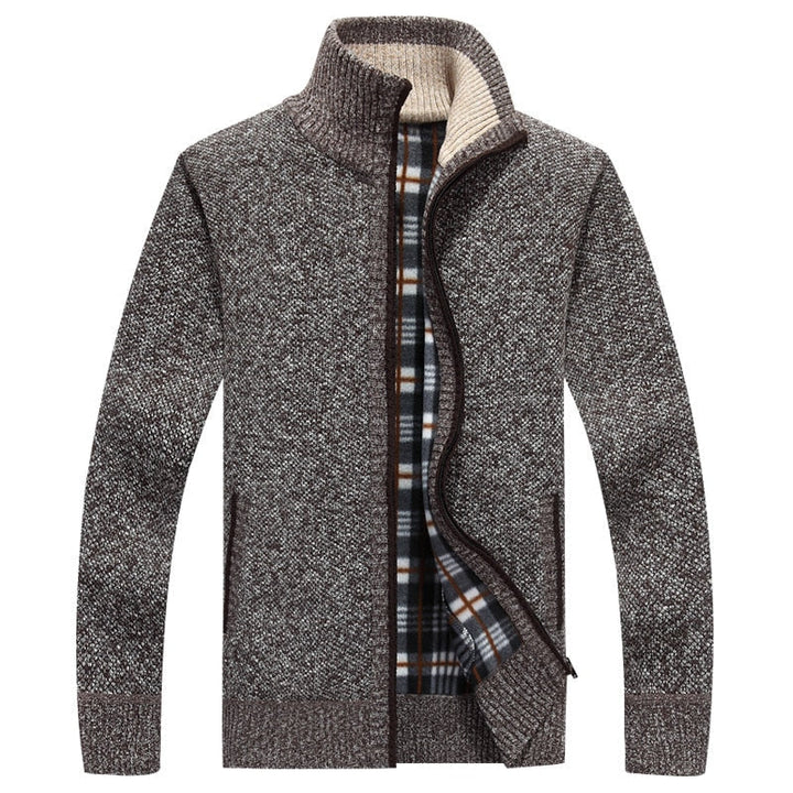 Back view of men's Atlas style casual vest cardigan, perfect for winter fashion, smart casual looks & layering.