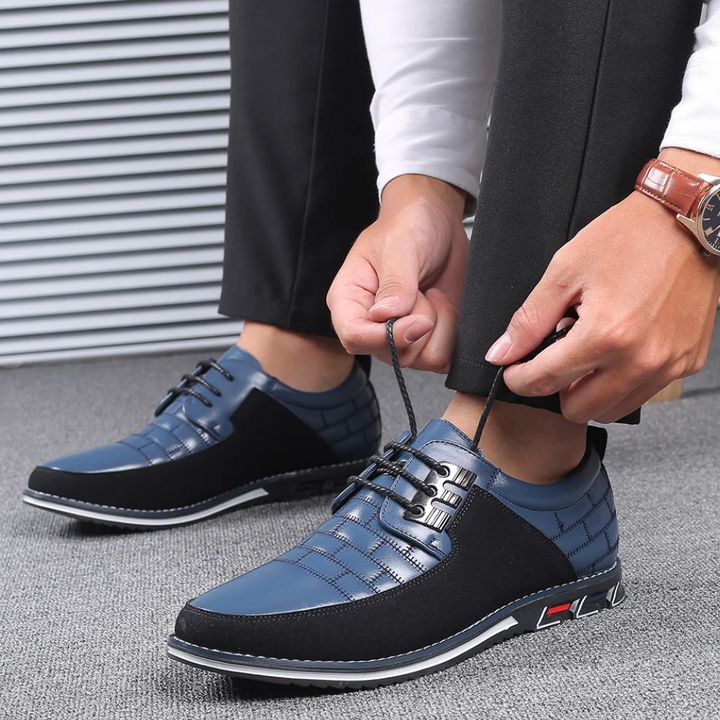 GentleStep men's orthopedic dress shoes with advanced arch support for ultimate comfort.