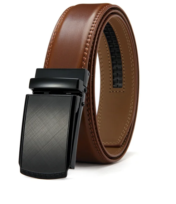 Smart men's dress or casual belt, crafted from genuine leather with a secure automatic buckle design.