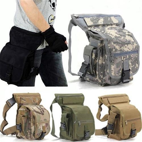 Men's versatile outdoor thigh bag, perfect for secure storage during motorcycling, hiking, or camping trips.