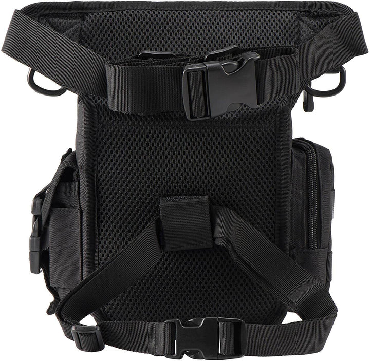 Heavy-duty men's drop leg bag, designed for active use in various outdoor and tactical environments.