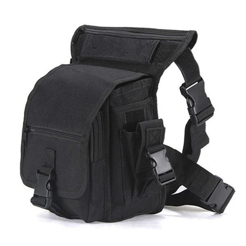 Durable men's waist bag with leg strap, adaptable for tactical use, motorcycles, or everyday outdoor activities.