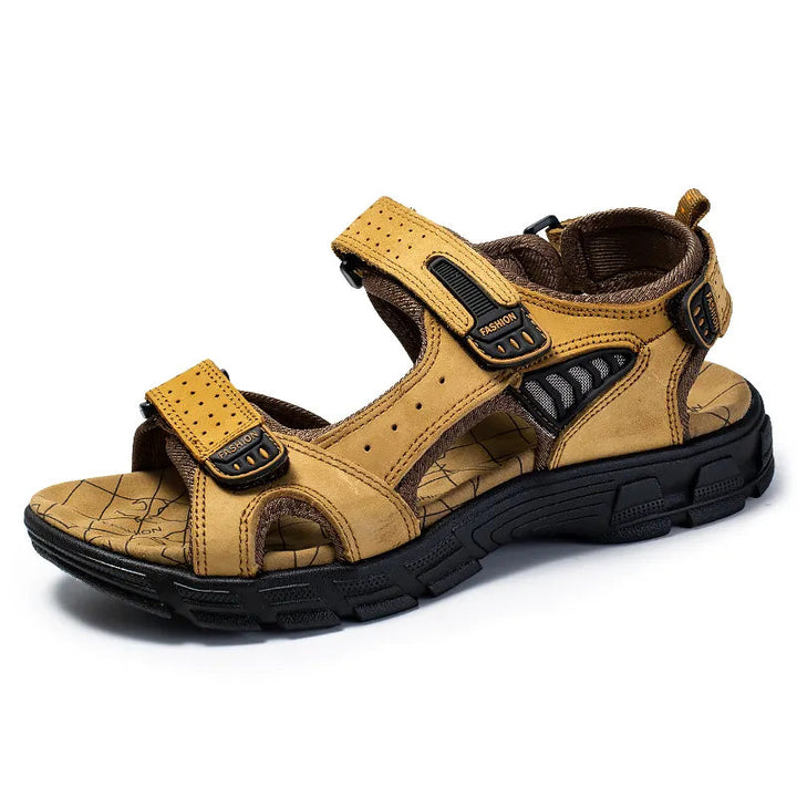 Stylish men's casual sandals with an ergonomic footbed. Breathable design for ultimate summer comfort & outdoor adventures.