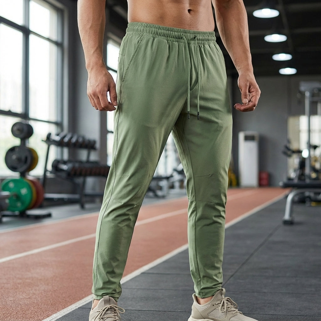 Men's breathable sport trousers with adjustable waist, ideal for athletic activities.