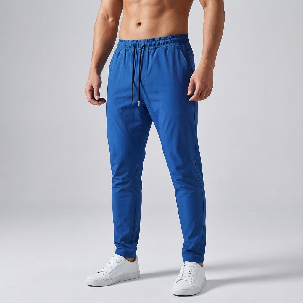Elliot breathable men's track pants, adjustable waist for a secure and custom fit.