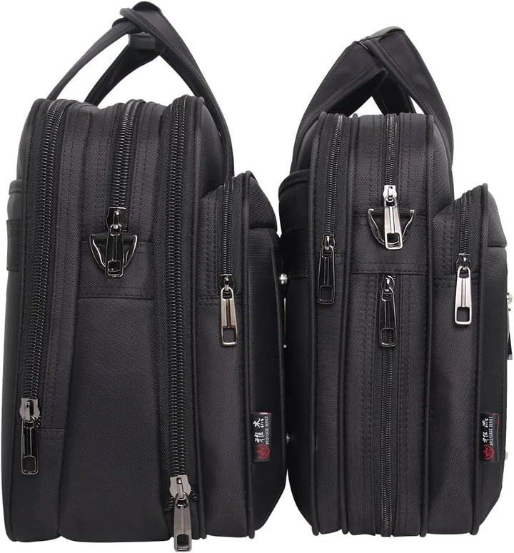 Stylish men's business tote bag in durable canvas, perfect for laptop and work essentials