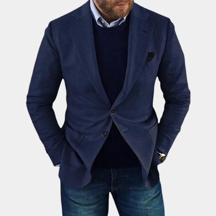 Brown men's casual button-up jacket, a versatile piece of seasonal outerwear for everyday wear.