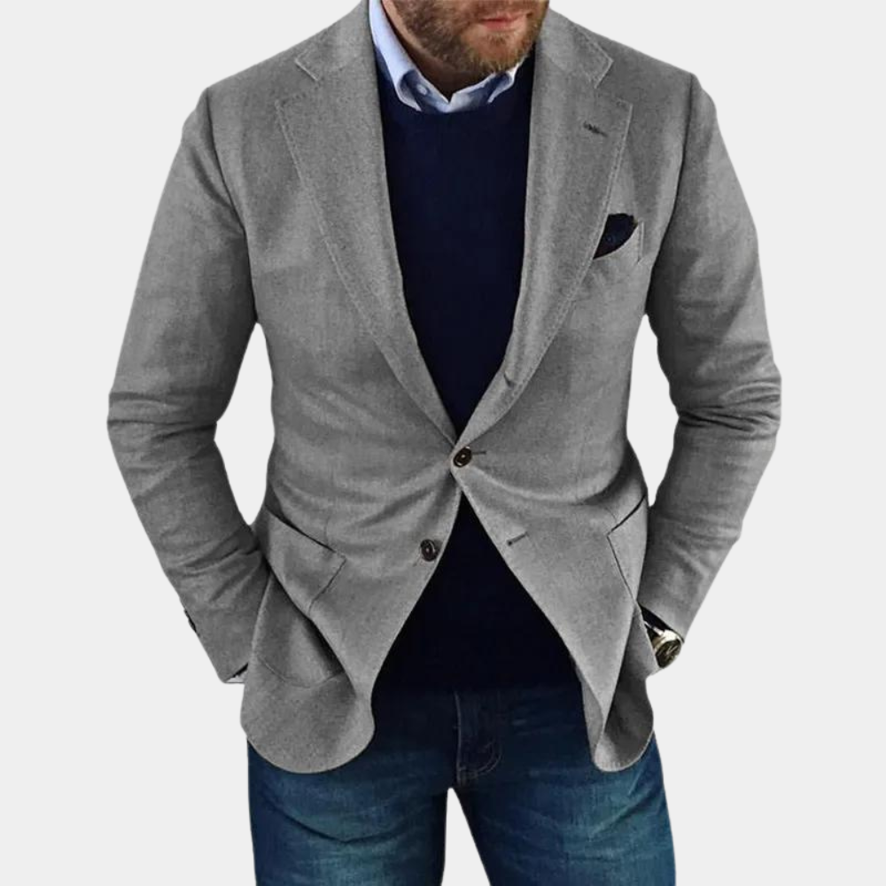 Comfortable & stylish men's casual button-up jacket. Perfect blue outerwear for versatile everyday fashion.