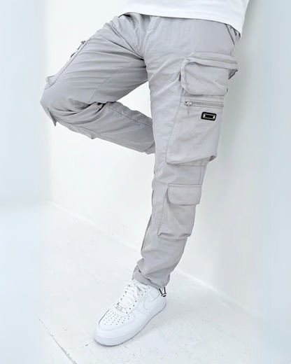 Men's casual cargo pants with multiple pockets, military style, for daily wear and comfort.