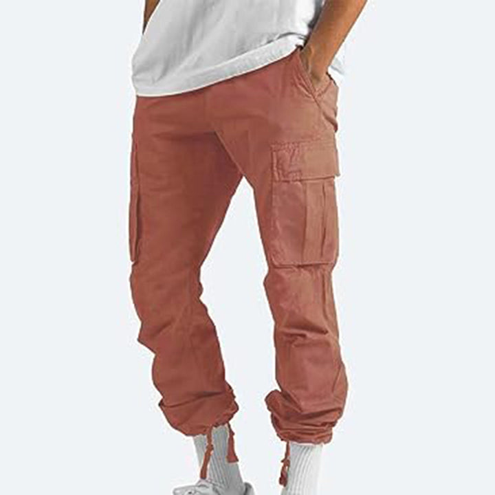 Men's casual cargo trousers with a comfortable, versatile, multi-pocket design.