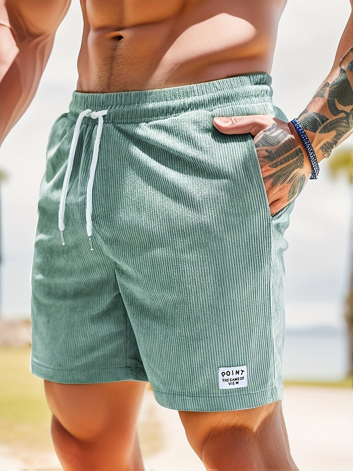 Versatile men's striped shorts for summer. Ideal for beach, vacation, or relaxed casual fashion.