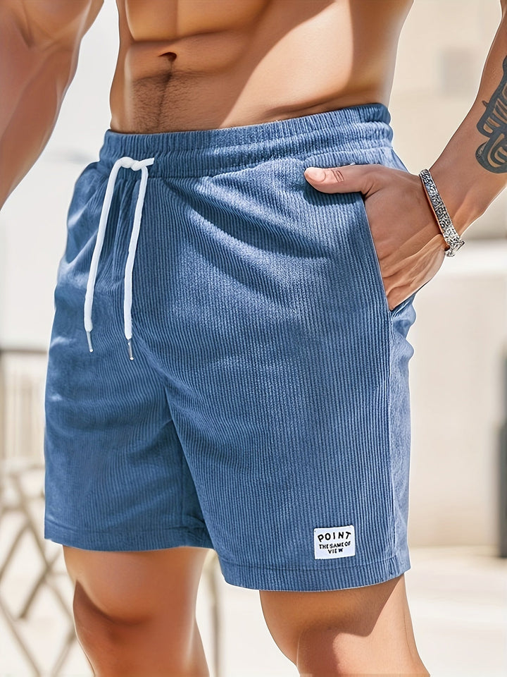 Classic men's striped shorts, perfect for a comfortable & stylish summer look or beach/warm weather activities.
