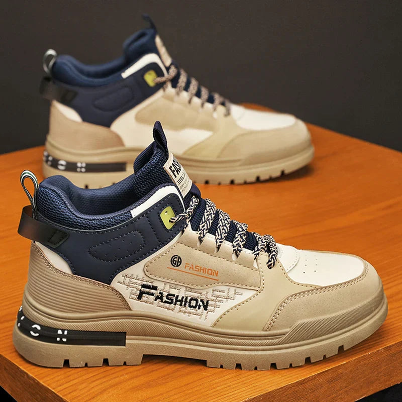 Comfortable men's walking shoes, flexible sole, ideal for daily wear.