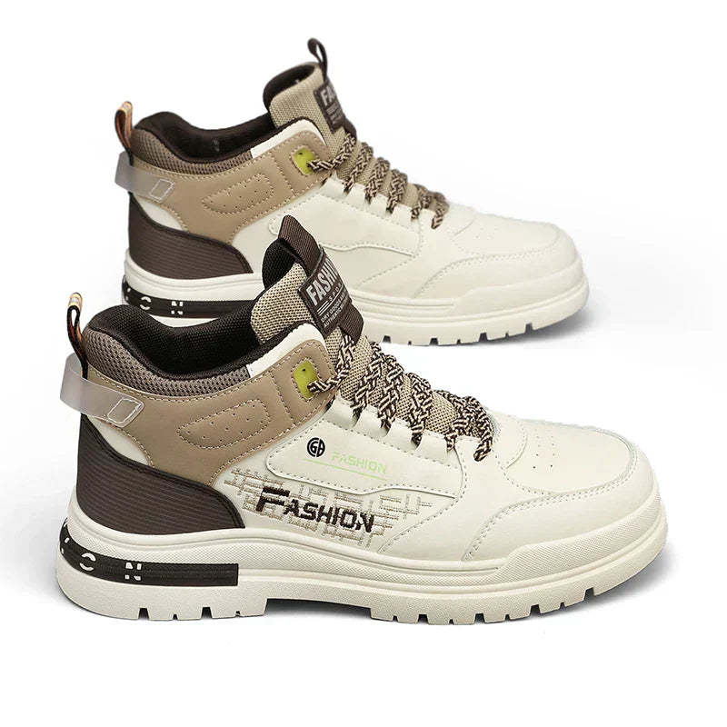 Fashionable men's walking shoes, lightweight & flexible for daily activities.