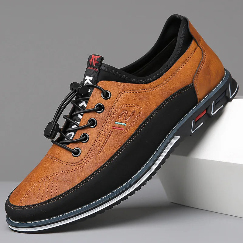 Comfortable men's Oxford dress shoes, versatile for office, casual, or formal events. Sleek footwear with classic style.